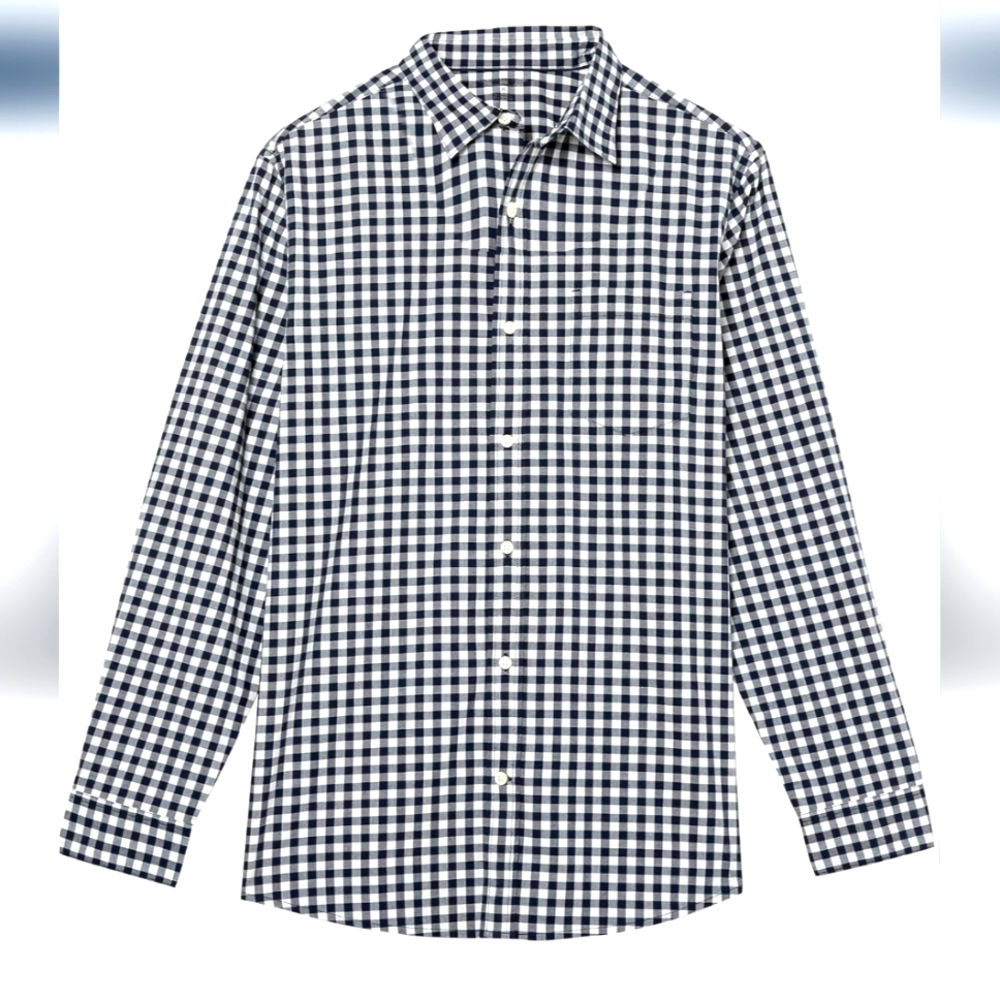 SIZE 2XL , Amazon Essentials Men's Long-Sleeve Regular-Fit Stretch , Gingham 2XL